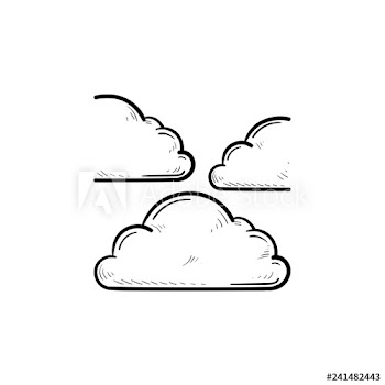 Cloud in the sky hand drawn outline doodle icon