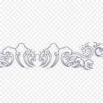 Cloud Motif Drawing - Festive clouds 