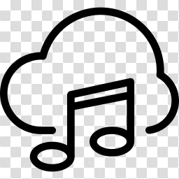 Cloud Music Icon | Line Iconset | IconsMind