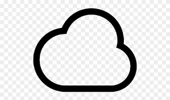 Cloud Outline Shape Free Icon - Cloud Icon No Background