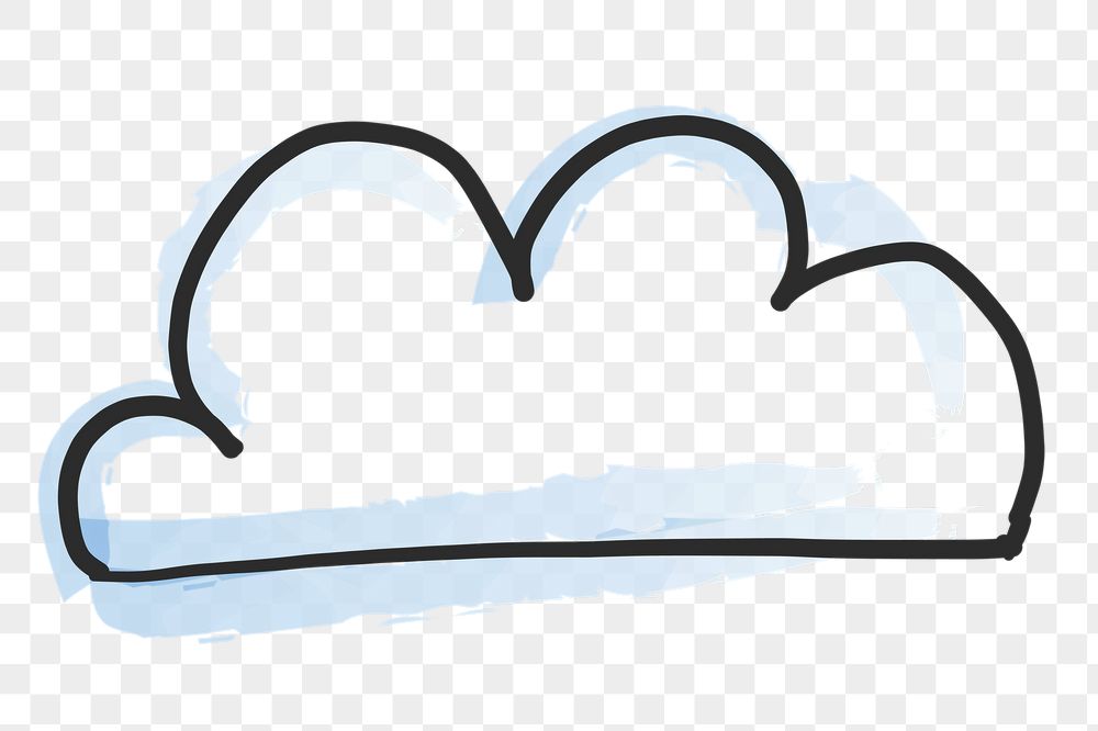 Cloud png doodle, digital sticker | Free PNG - rawpixel