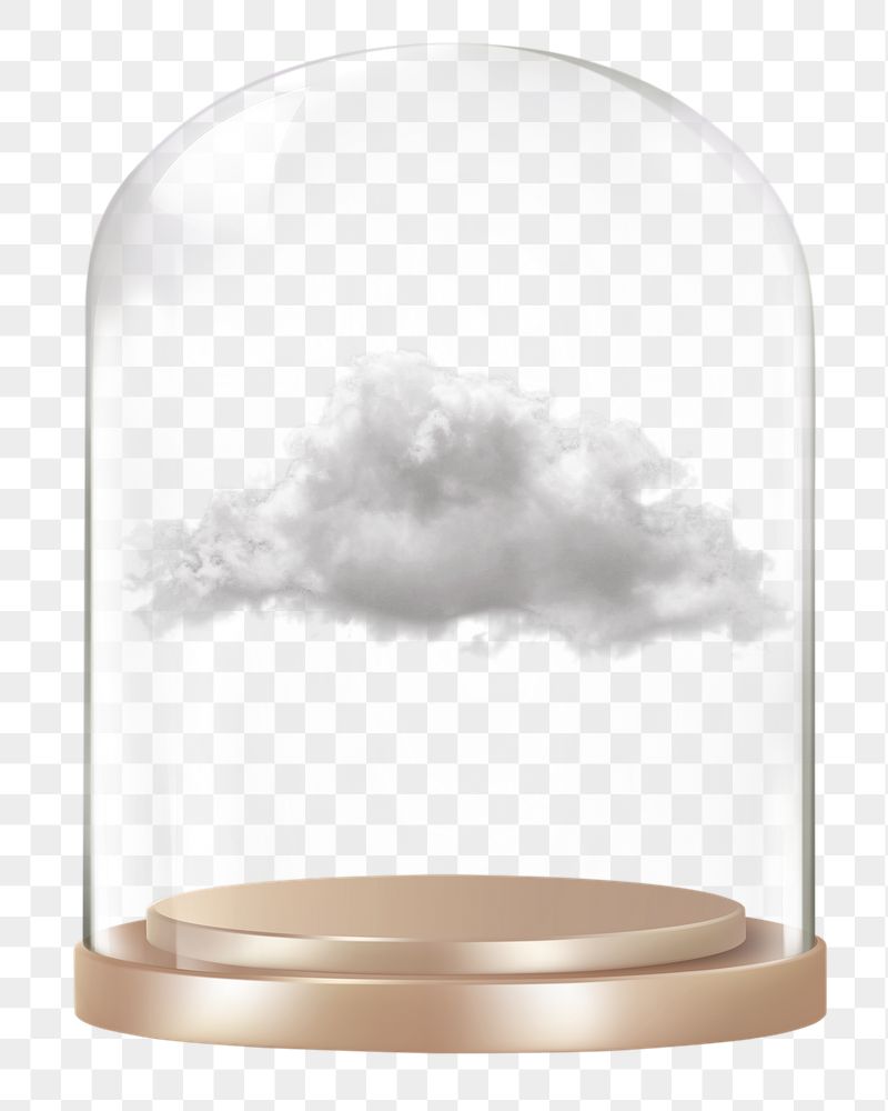 Cloud png glass dome sticker, | Free PNG - rawpixel