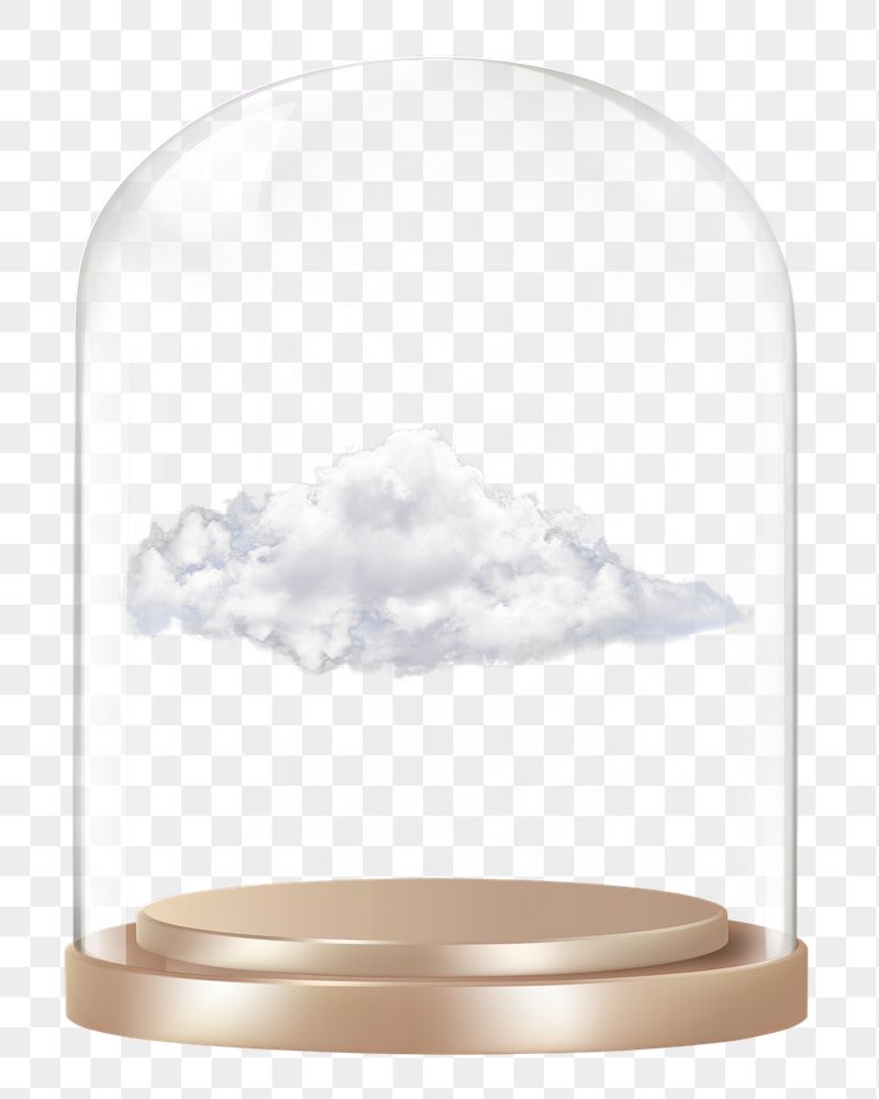 Cloud png glass dome sticker, | Free PNG - rawpixel