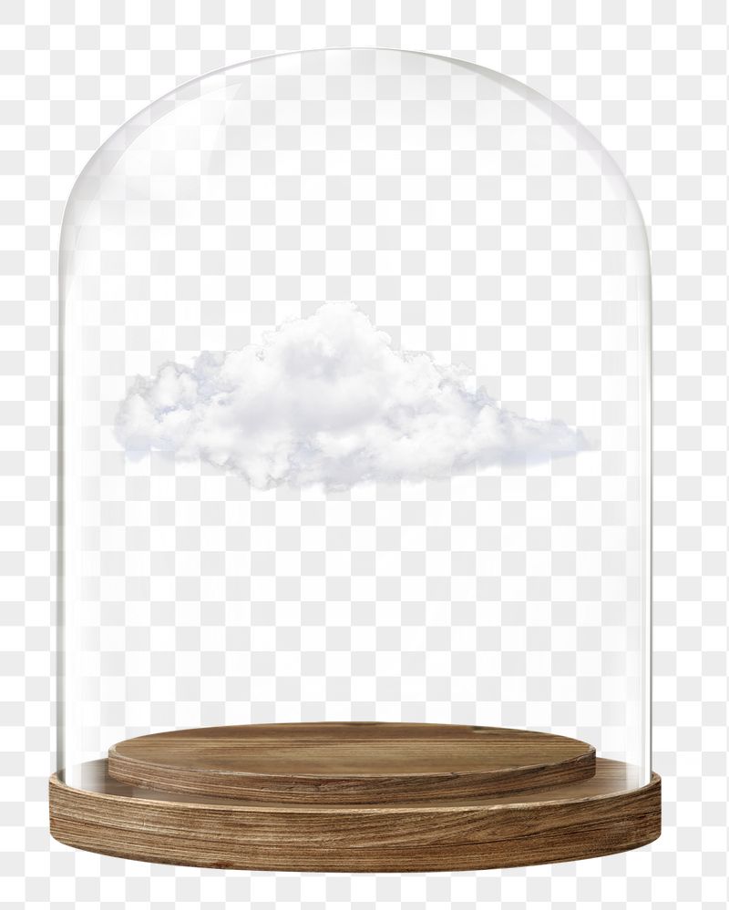 Cloud png glass dome sticker, | Free PNG - rawpixel