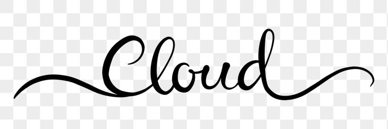 Cloud png word, minimal black | Free PNG - rawpixel