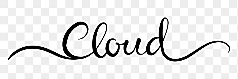 Cloud png word, minimal black | Free PNG - rawpixel