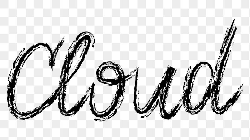 Cloud png word sticker, handwritten | Free PNG - rawpixel
