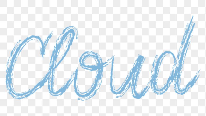 Cloud png word sticker, handwritten | Free PNG - rawpixel
