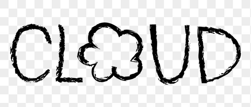 Cloud png word sticker, handwritten | Free PNG - rawpixel