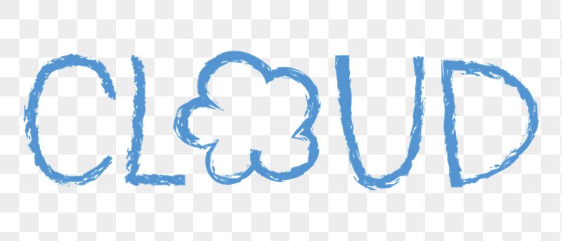 Cloud png word sticker, handwritten | Free PNG - rawpixel
