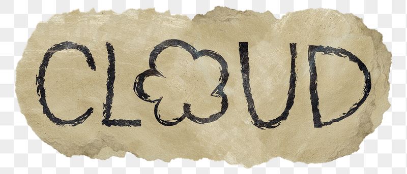 Cloud png word sticker, ripped | Free PNG - rawpixel