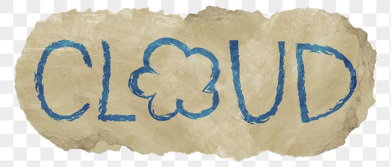 Cloud png word sticker, ripped | Free PNG - rawpixel