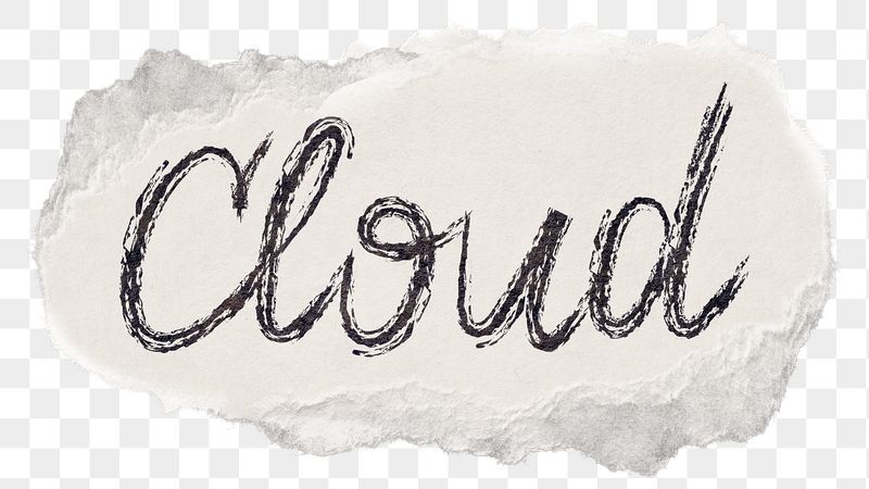 Cloud png word sticker, ripped | Free PNG - rawpixel