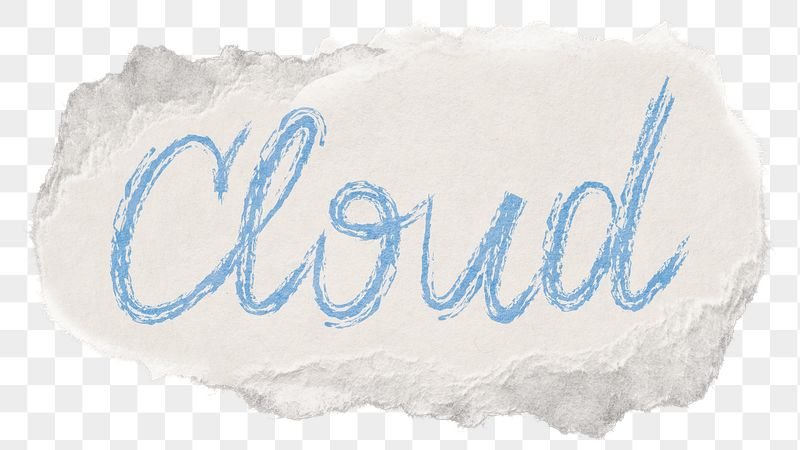 Cloud png word sticker, ripped | Free PNG - rawpixel