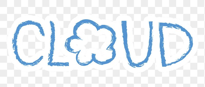 Cloud png word sticker typography, | Free PNG - rawpixel