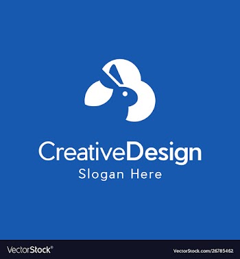 Cloud rabbit media techno creative business logo vector image