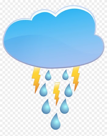 Cloud Rain And Thunder Weather Icon Png Clip Art - Cloud Rain And Thunder Weather Icon Png Clip Art