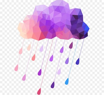 Cloud Rain Geometry Weather - Weather creative decorative elements 