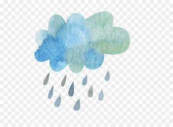Cloud Rain - Watercolor clouds 