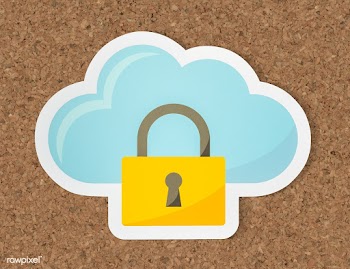 Cloud security icon technology symbol | Free stock photo - 401935