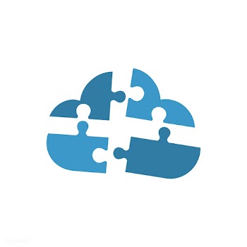 Cloud shaped blue jigsaws graphic illustratio.. | Free stock vector - 429517