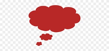 Cloud Shaped Thought Bubble - Red Thought Bubble Png