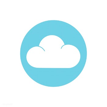 Cloud sign on blue circle graphic illustratio.. | Free stock vector - 429479