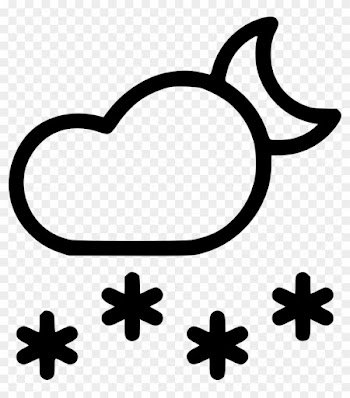 Cloud Snow Snowfall Night Moon Weather Svg Png Icon - Bandera De La Paz