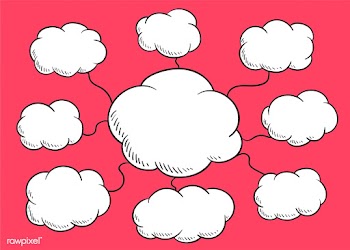 Cloud speech bubble illustration | Free stock vector - 457403