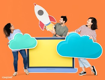 Cloud storage and innovation concept shoot fe.. | Free stock psd mockup - 450206