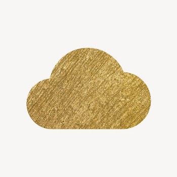 Cloud storage icon, gold illustration | Free Icons - rawpixel