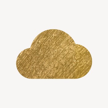 Cloud storage icon, gold illustration | Free Icons - rawpixel