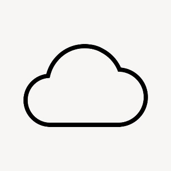 Cloud storage line icon, minimal | Free Icons - rawpixel