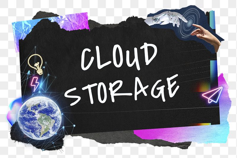 Cloud storage png word sticker | Free PNG - rawpixel