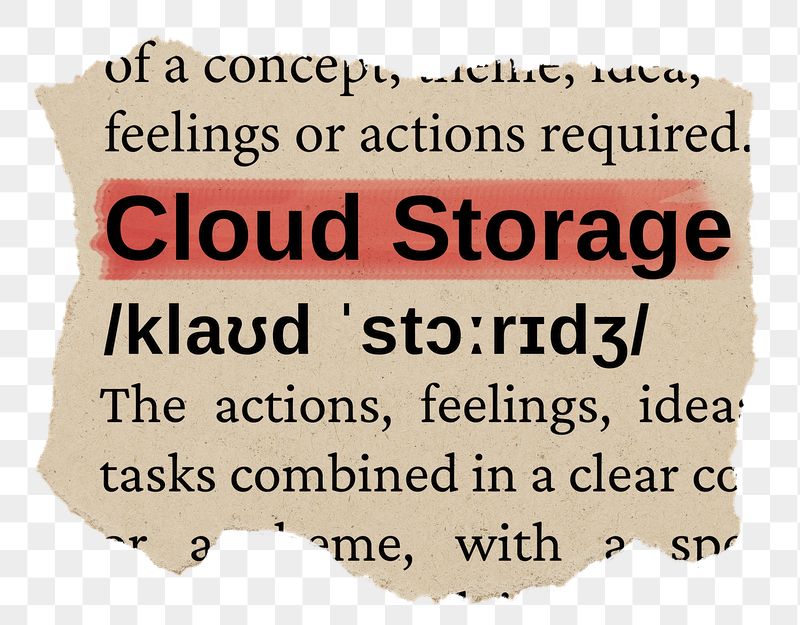 Cloud storage png word sticker, | Free PNG - rawpixel