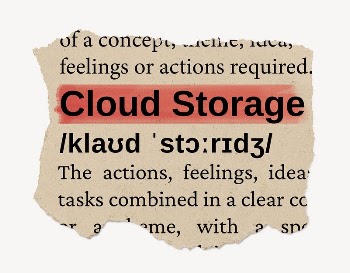 Cloud storage ripped dictionary, editable | Free PSD - rawpixel