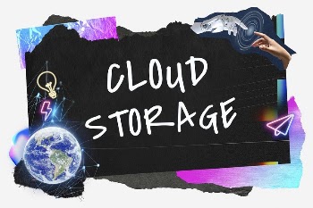 Cloud storage word typography, technology | Free Photo - rawpixel