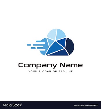 Cloud technology logo design modern template vector image