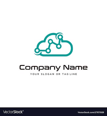 Cloud technology logo design modern template vector image