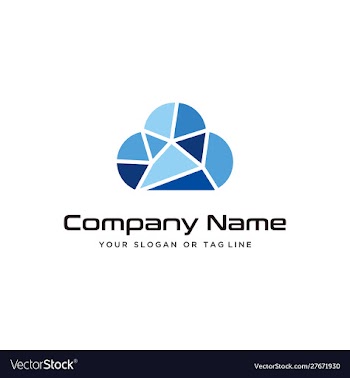 Cloud technology logo design modern template vector image