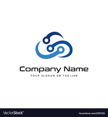Cloud technology logo design modern template vector image