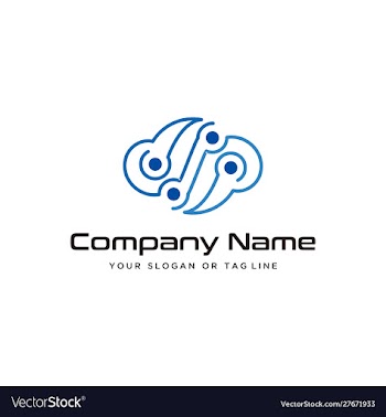 Cloud technology logo design modern template vector image