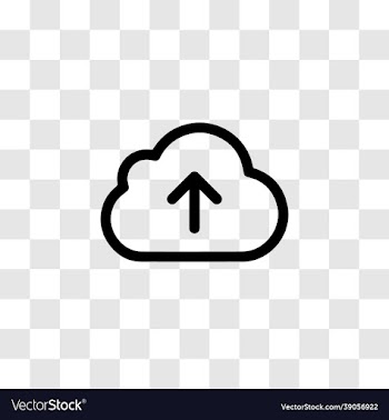 cloud upload icon - simple line concept