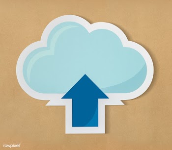 Cloud uploading icon technology graphic | Free stock photo - 401981