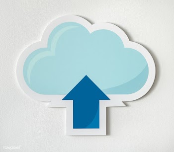 Cloud uploading icon technology graphic | Free stock photo - 401982