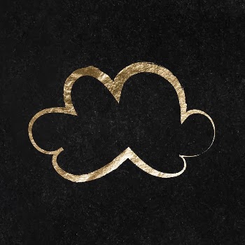 Cloud, weather sticker, gold aesthetic | Free Vector Illustration - rawpixel