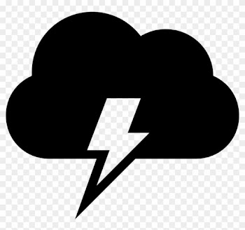 Cloud With Electrical Lightning Bolt Weather Storm - Cloud Lightning Bolt Vector