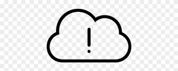 Cloud With Exclamation Sign Inside Stroke Weather Warning - Simbolo Chuva Png