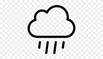 Cloud With Rain Drops Vector - Rain Symbol Png
