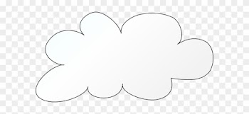 Cloud With Thin Outline Clip Art At Clker - White Cloud No Outline Png